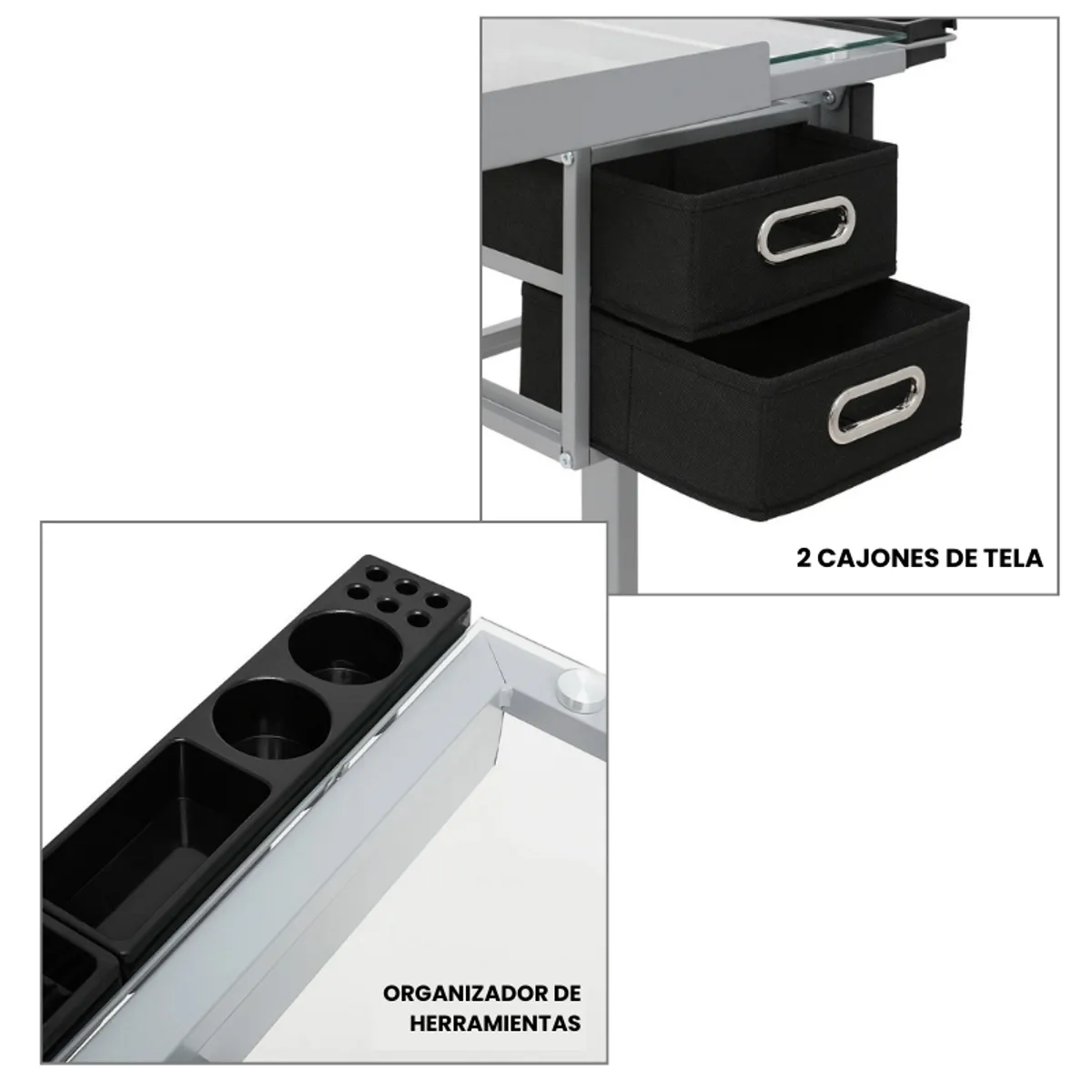 GENERICO - Mesa Dibujo Profesional Tablero Vidrio Templado Reclinable