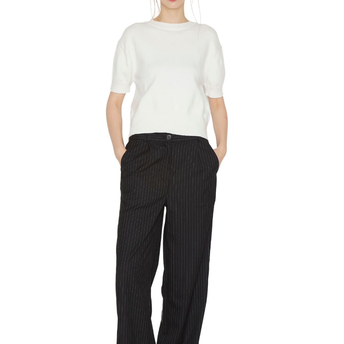 JACINTA TIENDA - Pantalón Porter líneas negro Jacinta Tienda