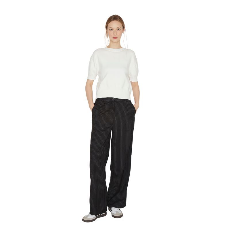 JACINTA TIENDA - Pantalón Porter líneas negro Jacinta Tienda