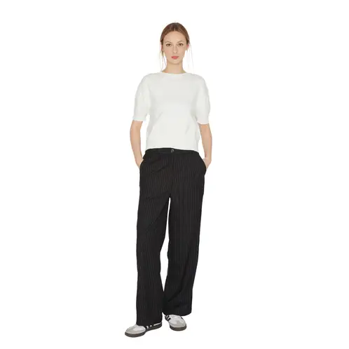 JACINTA TIENDA - Pantalón Porter líneas negro
