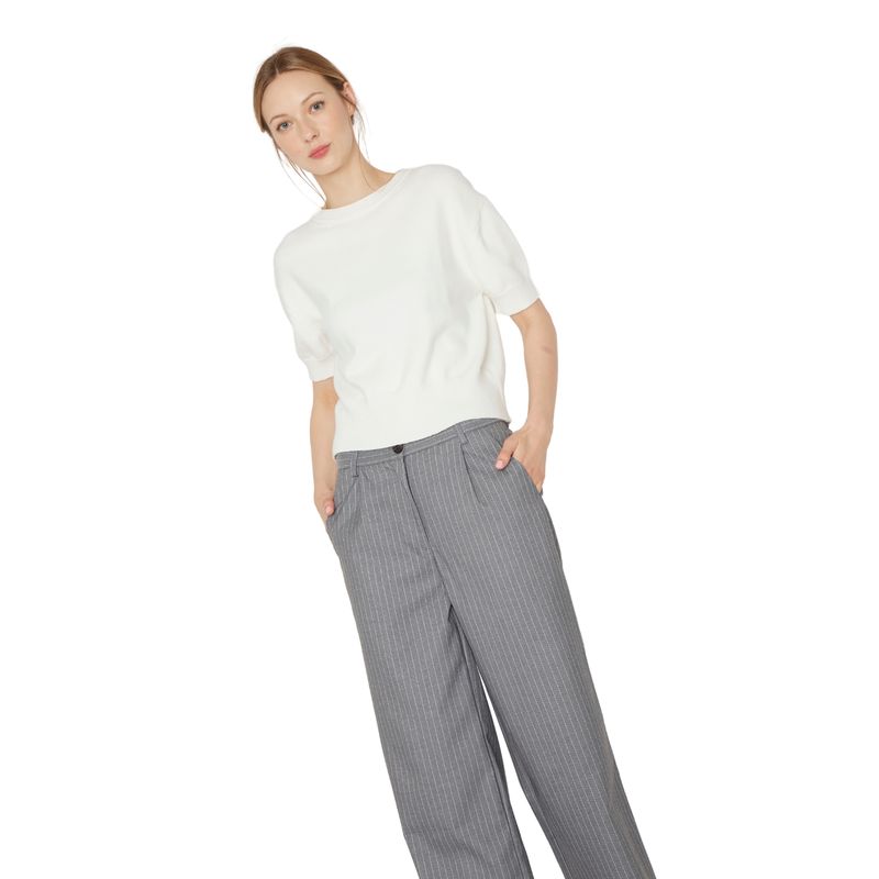 JACINTA TIENDA - Pantalón Porter líneas gris Jacinta Tienda