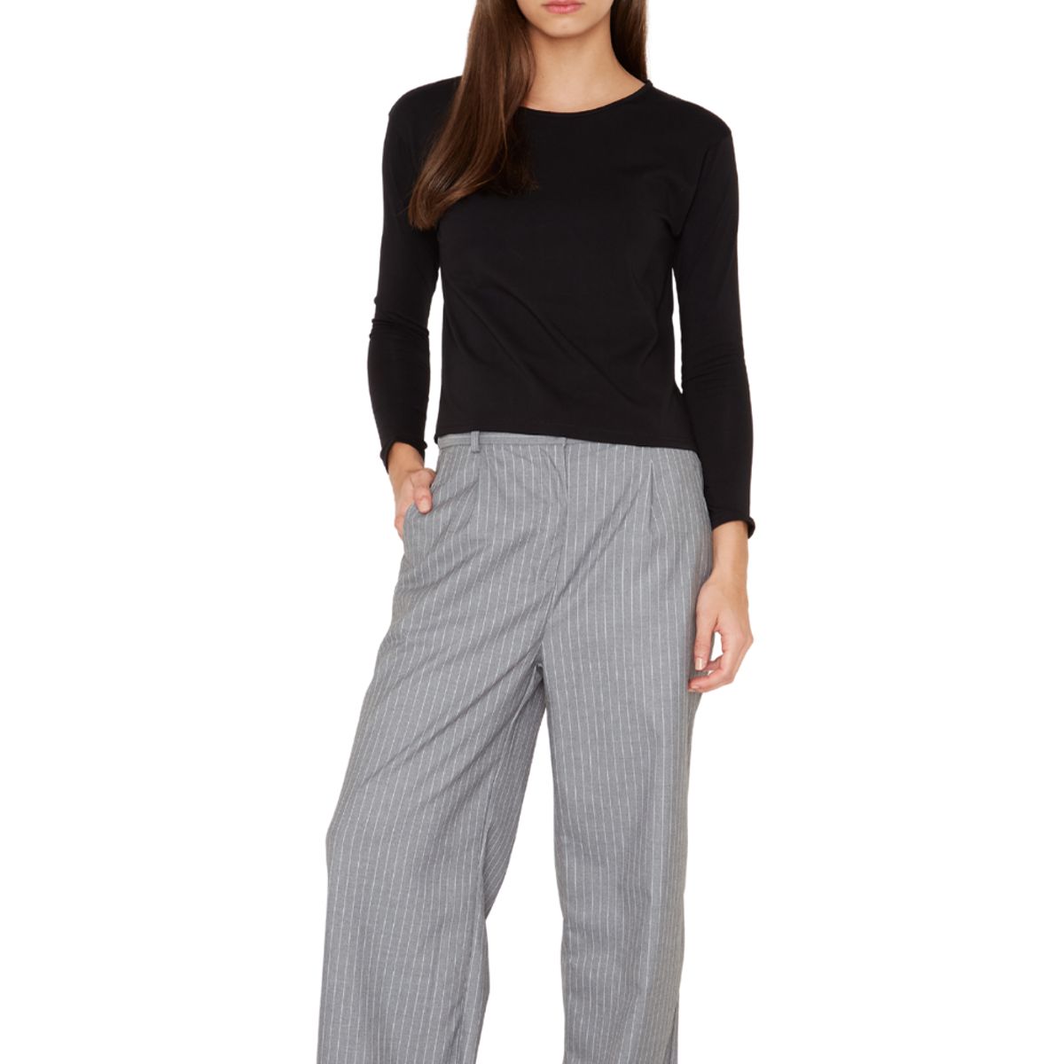 JACINTA TIENDA - Pantalón Porter líneas gris Jacinta Tienda