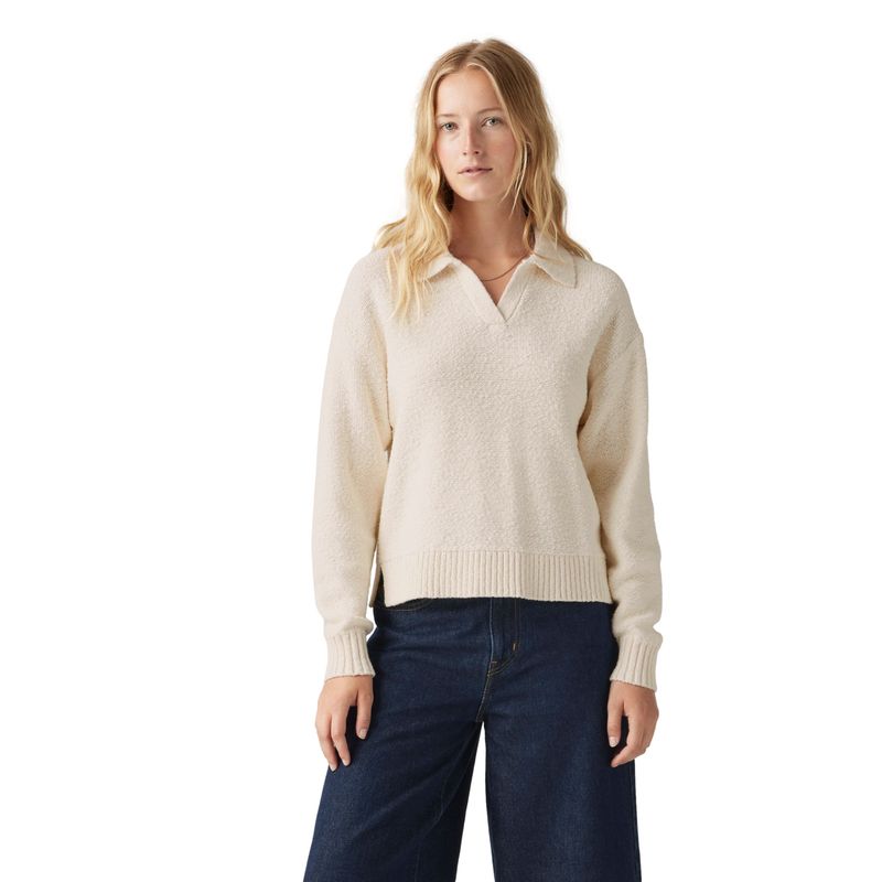 LEVIS - Sweater Mujer Satellite Polo Sweater Beige Levis