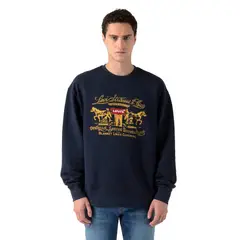 LEVIS - Polerón Hombre Relaxed Graphic Azul