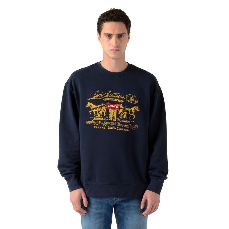 LEVIS - Polerón Hombre Relaxed Graphic Azul Levis