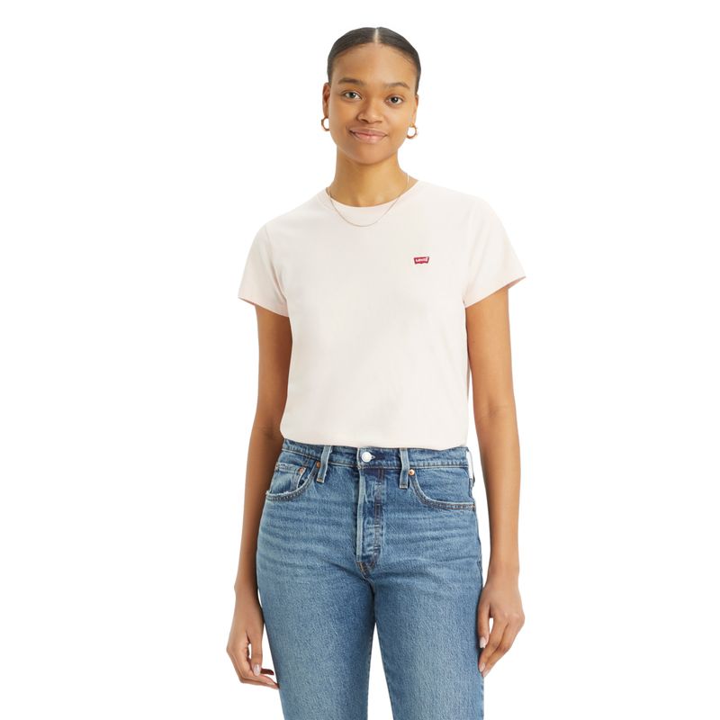 LEVIS - Polera Mujer Perfect Tee Rosado Levis