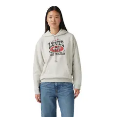 LEVIS - Polerón Mujer Graphic Everyday Hoodie Gris