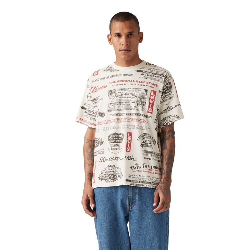 LEVIS - Polera Hombre Vintage Fit Graphic Tee Beige Levis
