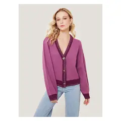 LOUNGE - Chaleco Boho Brillos