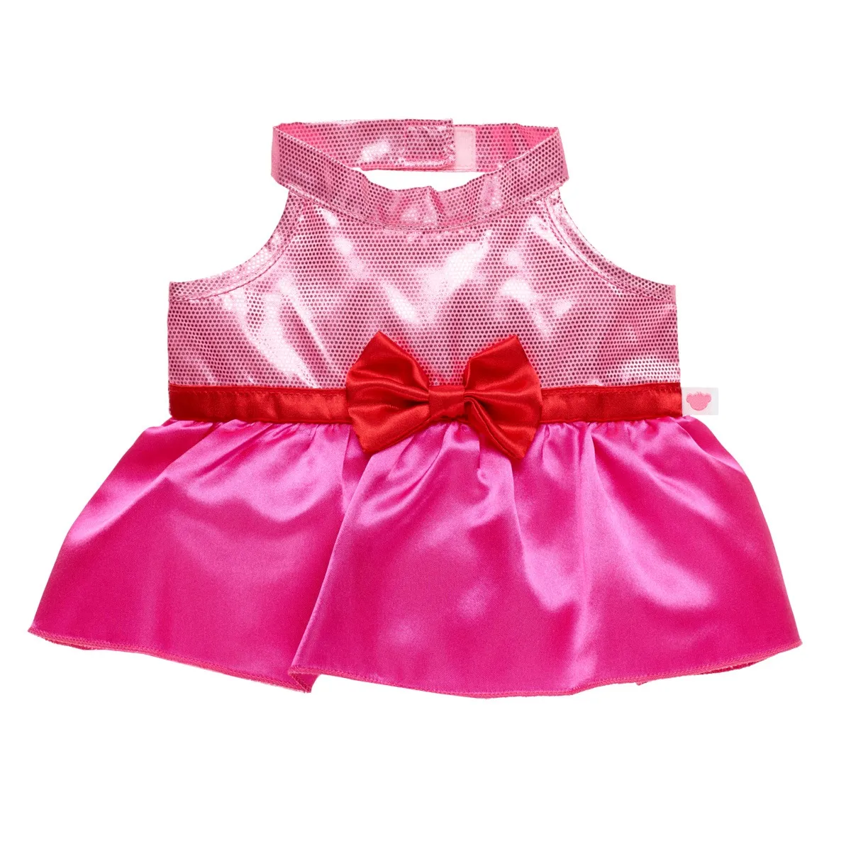 BUILD A BEAR - Vestido Build a Bear San Valentín rosa y rojo
