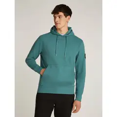 CALVIN KLEIN - Polerón con Gorro Badge Verde