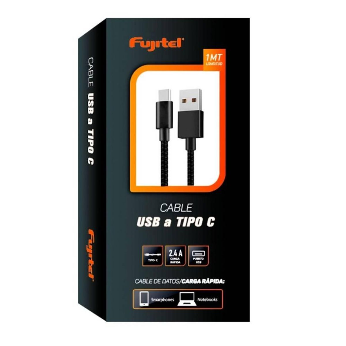 FUJITEL - Cable Braided Fujitel USB a Tipo C