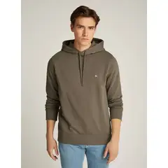 CALVIN KLEIN - Polerón con Gorro Ck Embro Badge Café