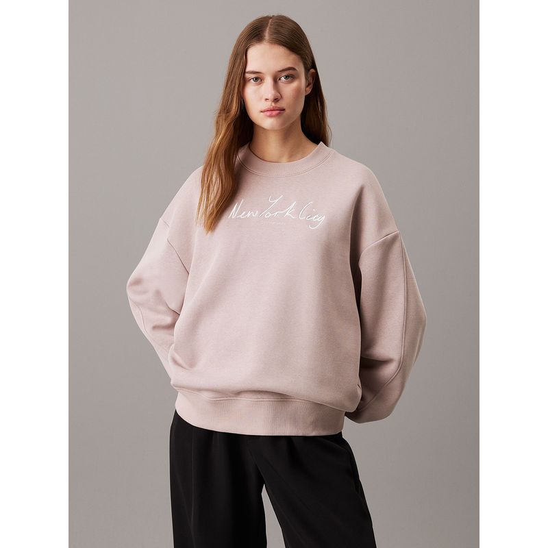 CALVIN KLEIN - Polerón Nyc Relaxed Rosado Calvin Klein