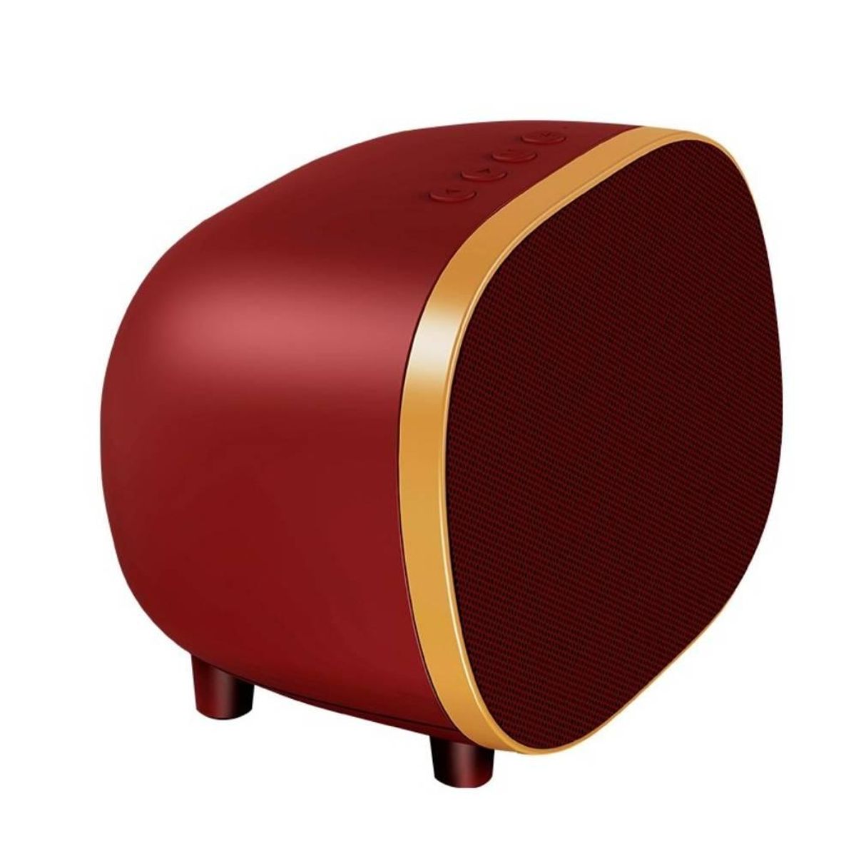 AUDIOLAB - Parlante Retro AudioLab Elegante Bluetooth Speaker Burdeo 3w