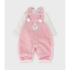 4KIDS - Jardinera recién nacida sherpa rosado 4 Kids