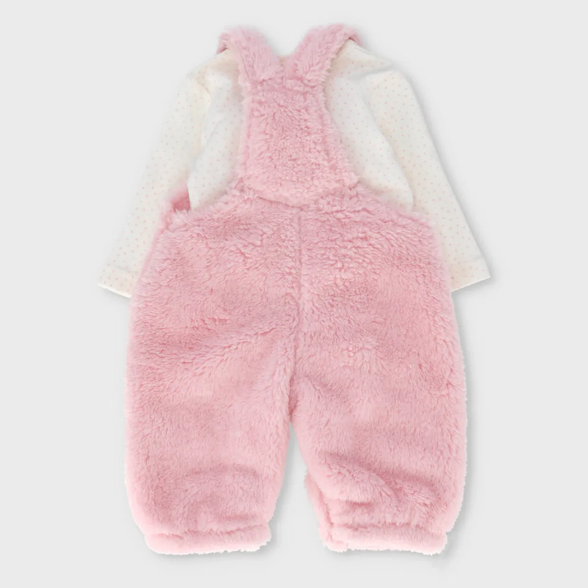 4KIDS - Jardinera recién nacida sherpa rosado 4 Kids
