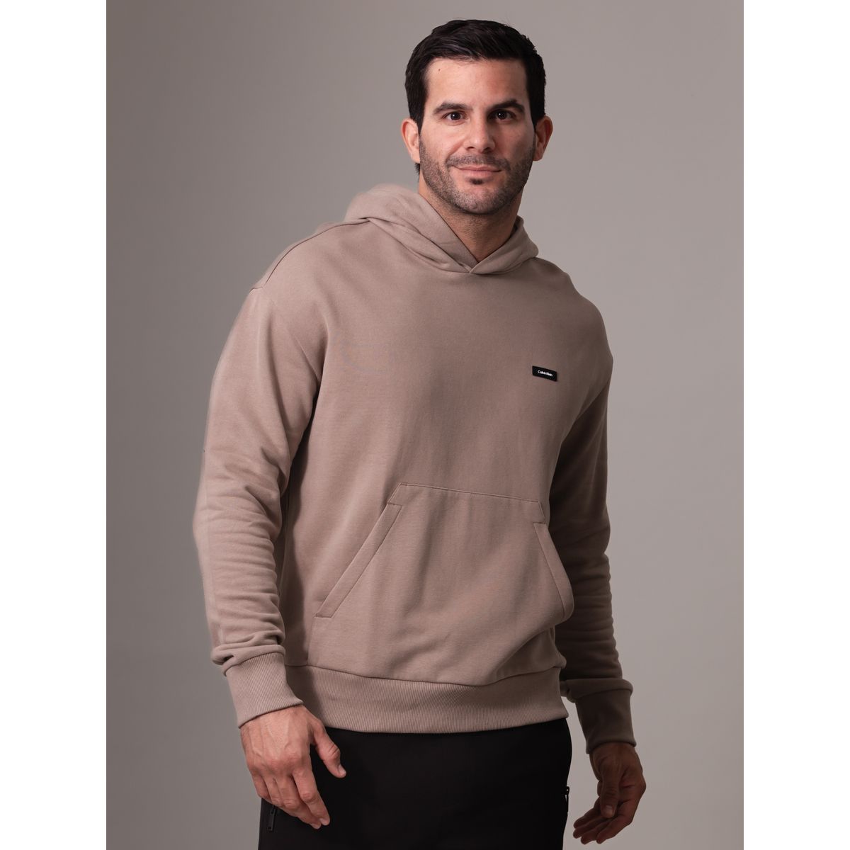 CALVIN KLEIN - Polerón con Gorro Cotton Comfort Beige Calvin Klein