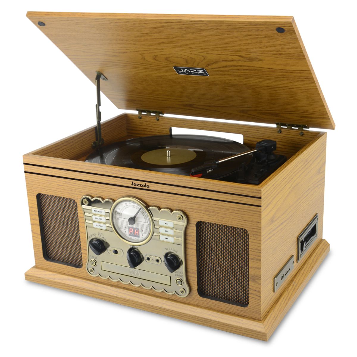 GEN - Tornamesa retro 7 en 1 Jazz Audio Jazzola CD cassette