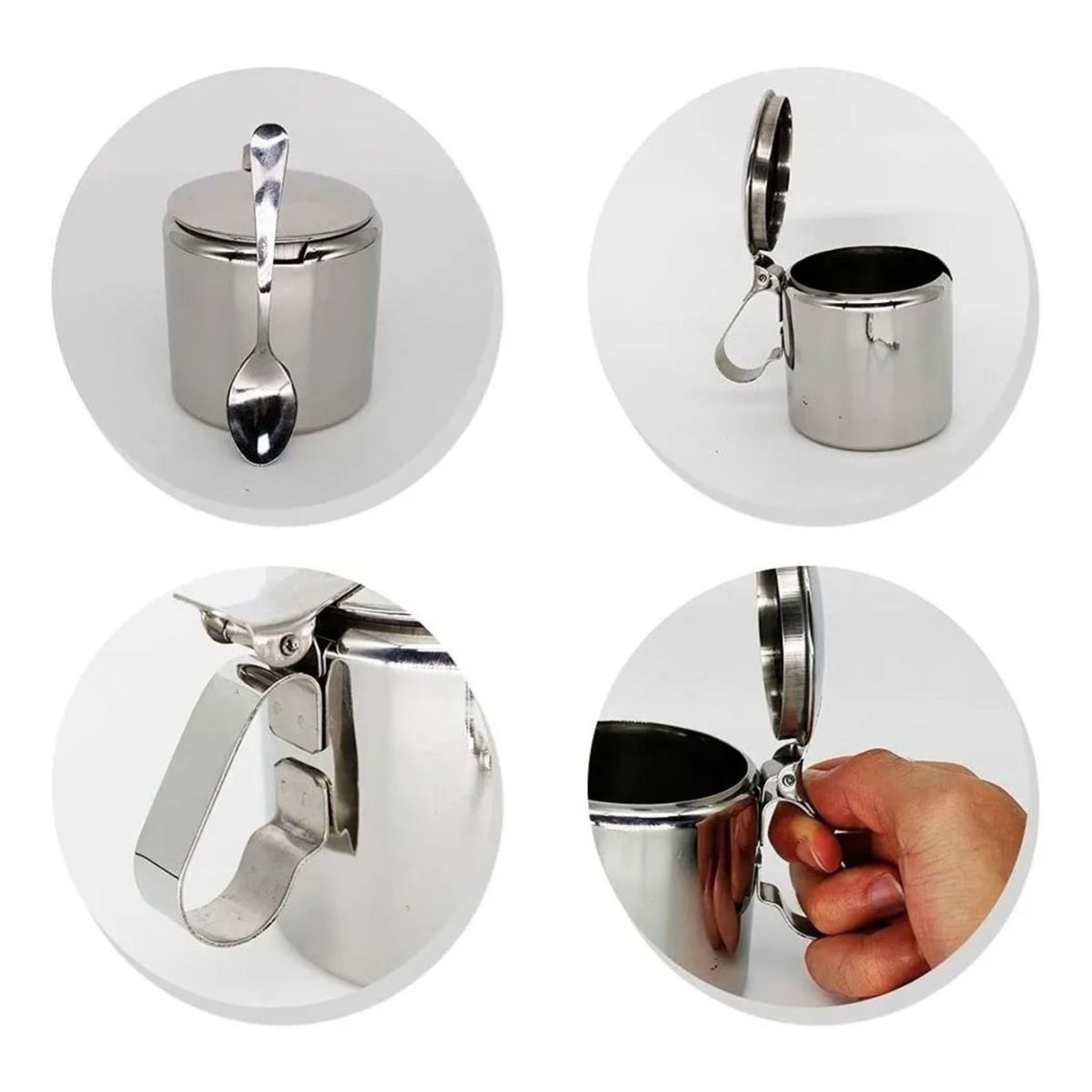 CUINER - Azucarera Con Cuchara Acero Inoxidable 250ml Cuiner
