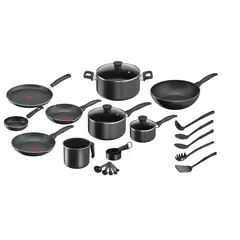TEFAL - Batería de cocina 26 piezas Supercook negro