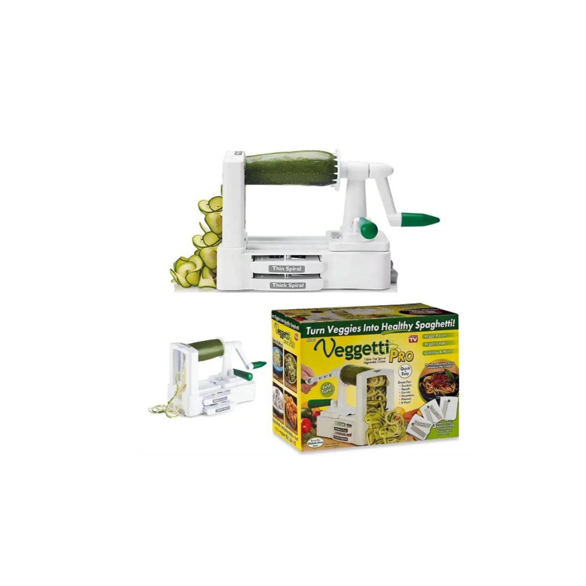 GENERICO - Cortador De Verduras Espiral Rayador Verduras Picador Manual