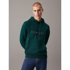 CALVIN KLEIN - Polerón con Gorro Seasonal Monologo Verde
