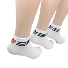 ETERNIUM - Calcetines Pack x3 Tobilleros Clásicos Unisex Color Blanco Nº 4