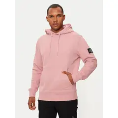 CALVIN KLEIN - Polerón con Gorro Badge Rosado