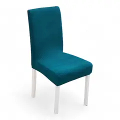 GENERICO - Pack 6 Fundas Sillas Tela Elastica Cuadrille Gruesa Comedor - Turquesa