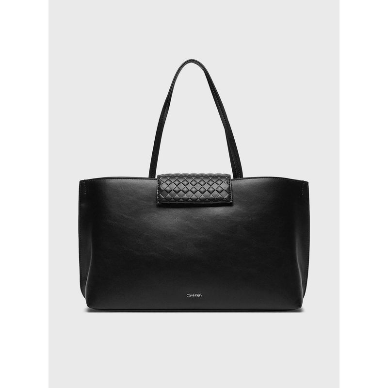 CALVIN KLEIN - Cartera Mini Tote Quilt Negro Calvin Klein