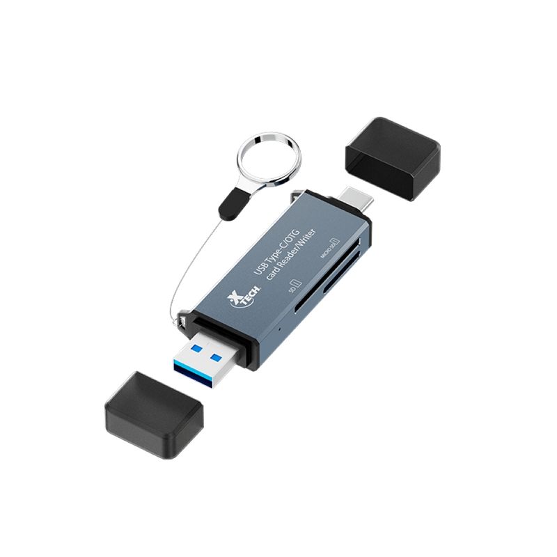 XTECH - Lector de Tarjetas OTG Xtech USB-C USB 30 2 en 1
