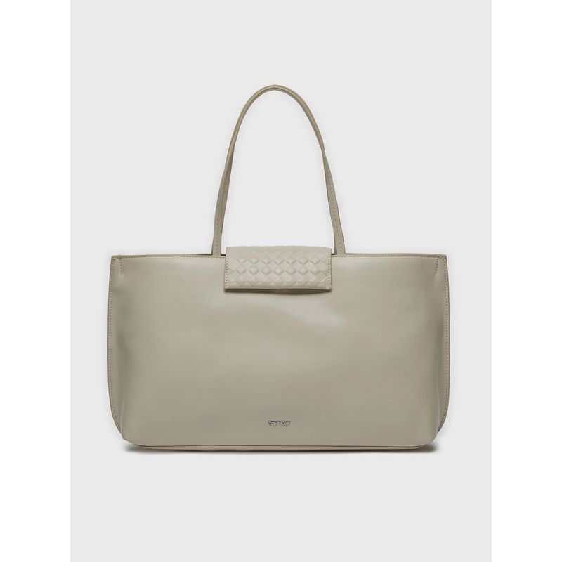 CALVIN KLEIN - Cartera Mini Tote Quilt Beige Calvin Klein