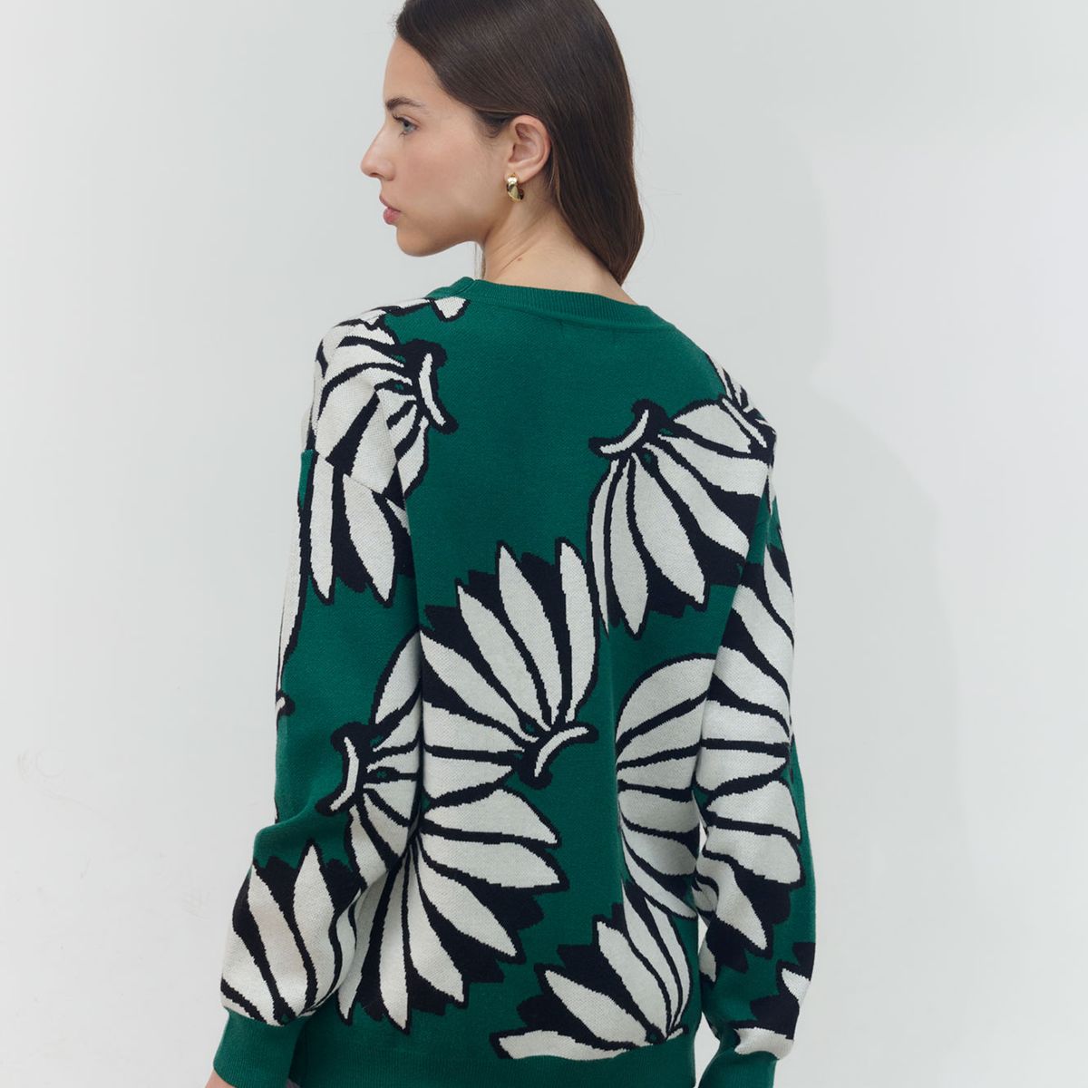 GUINDA - Sweater cuello redonondo en duo colores Fred guinda