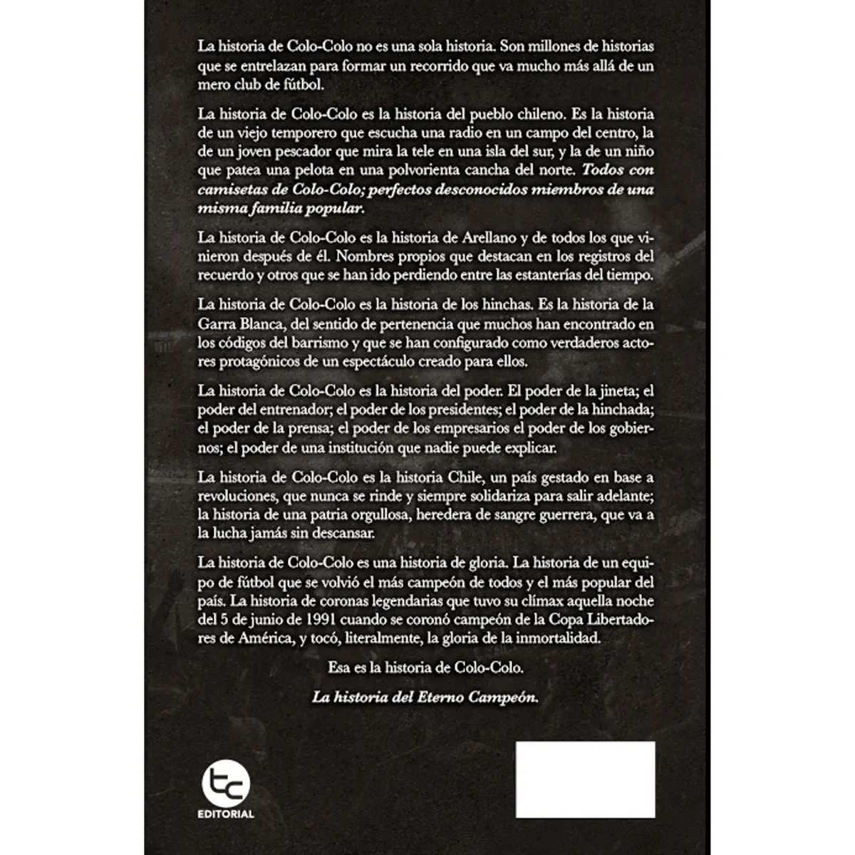 TRAYECTO COMUNICACIONES - Libro 100 Años De Gloria:La historia de Colo-Colo1925-2025