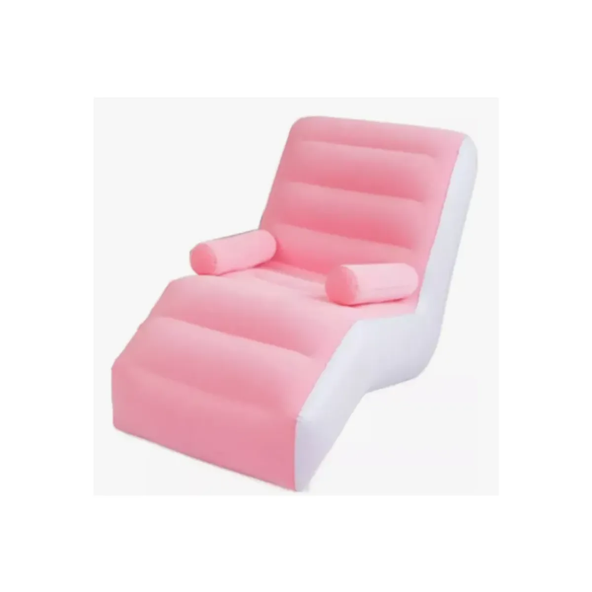 GENERICO - Sofa Sillon Silla Puff Inflable Apoya Brazos + Bomba Manual ROSADO