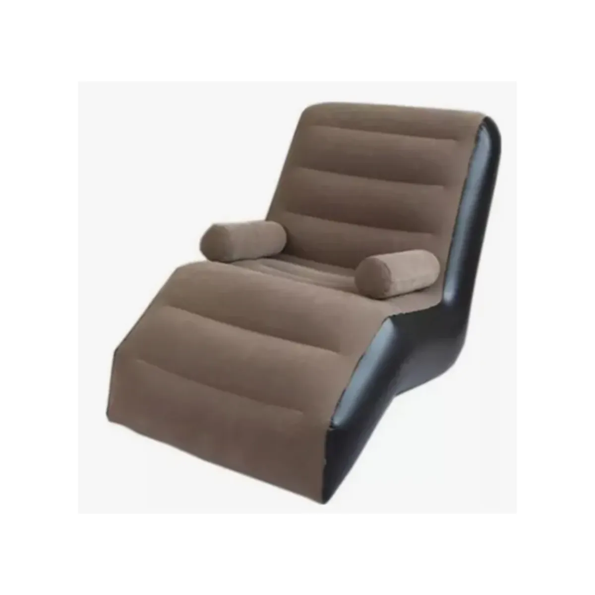 GENERICO - Sofa Sillon Silla Puff Inflable Apoya Brazos + Bomba Manual MARRÓN