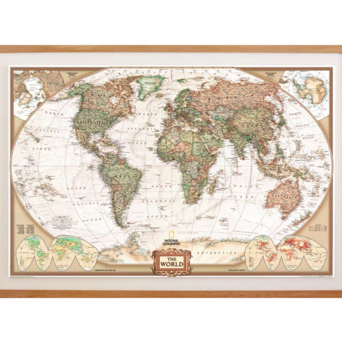 GENERICO - MAPA PINS ACTUALIZADO MARCO BLANCO 115 x 79 CMS (XL)