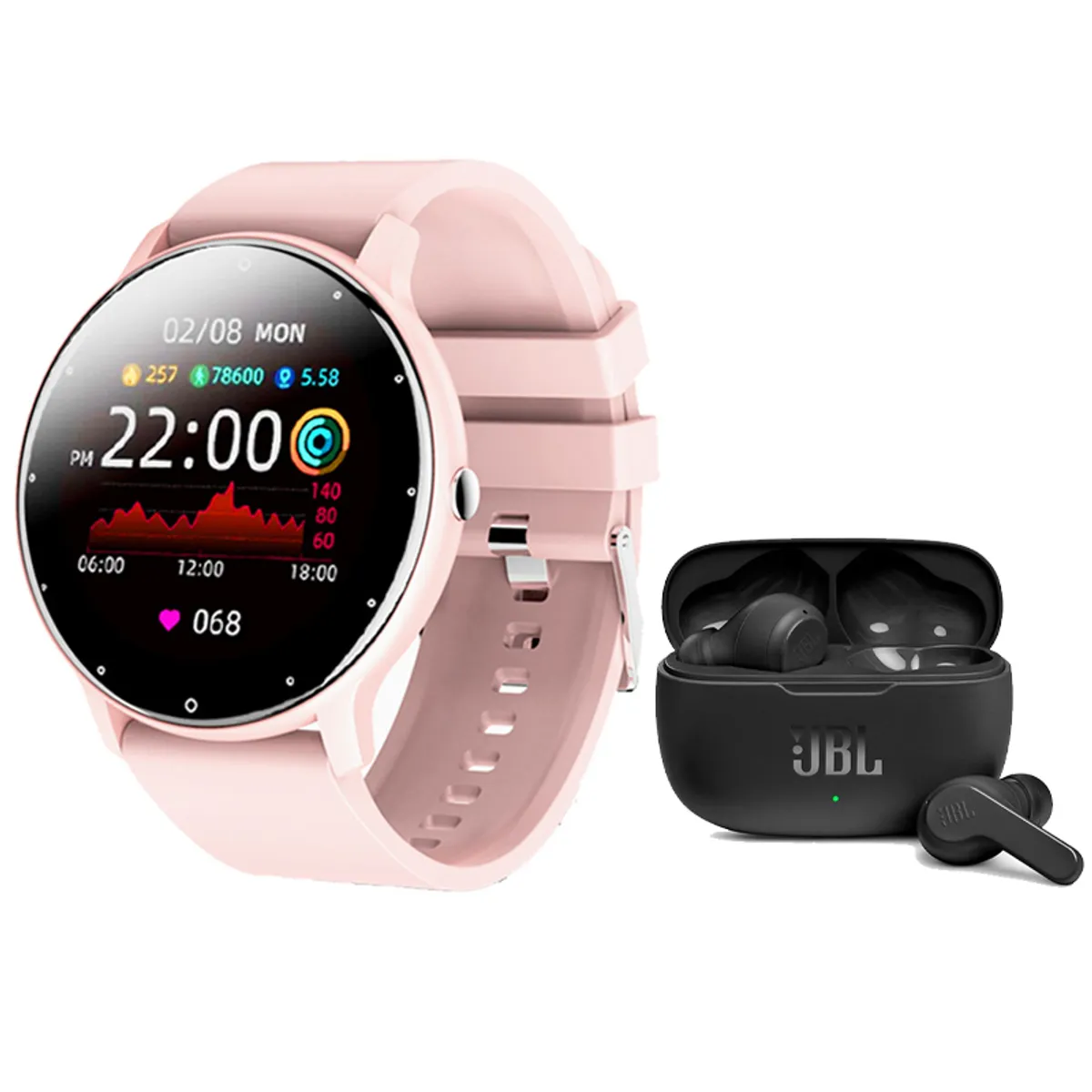 JBL - JBL Wave 200 Tws Audífonos tws y Toumi Watch Fit 2-P Reloj inteligente