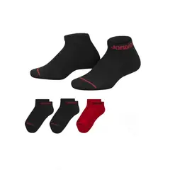 ETERNIUM - Calcetines Pack x3 Everyday Dri-Fit Color Negro y Rojo