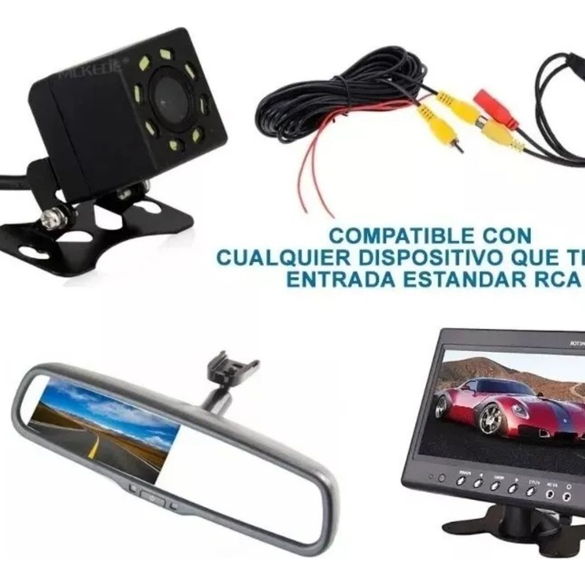 GENERICO - Cámara De Retroceso Para Auto Infrarroja Nocturna185h