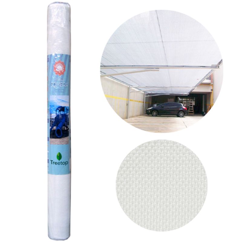 TREETOP - Malla Raschel Sombra Lisa 80% 4,20 × 5 mts Color Blanco