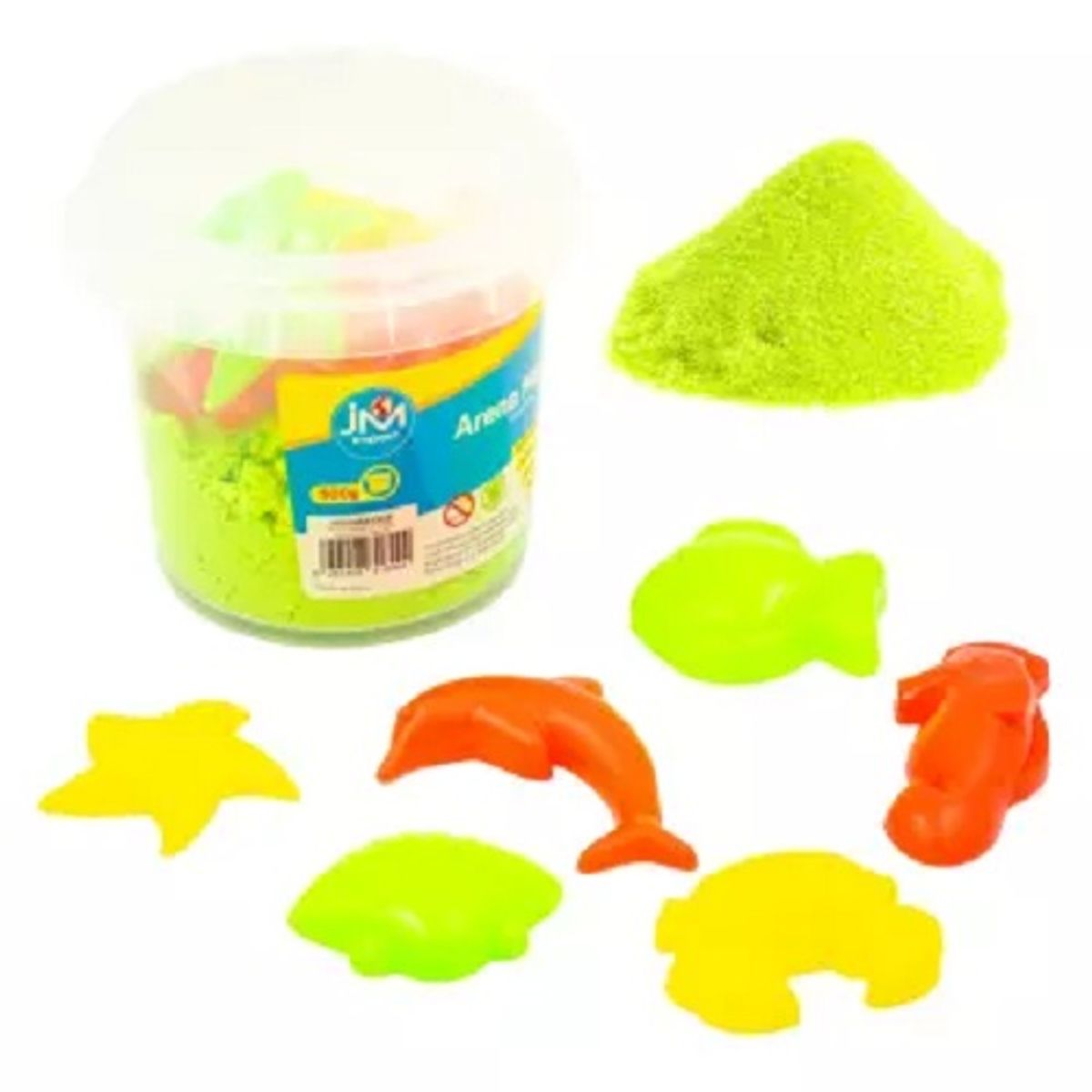 JM IMPORT - Arena Magica Verde Kinetica Pote 500gr + Moldes