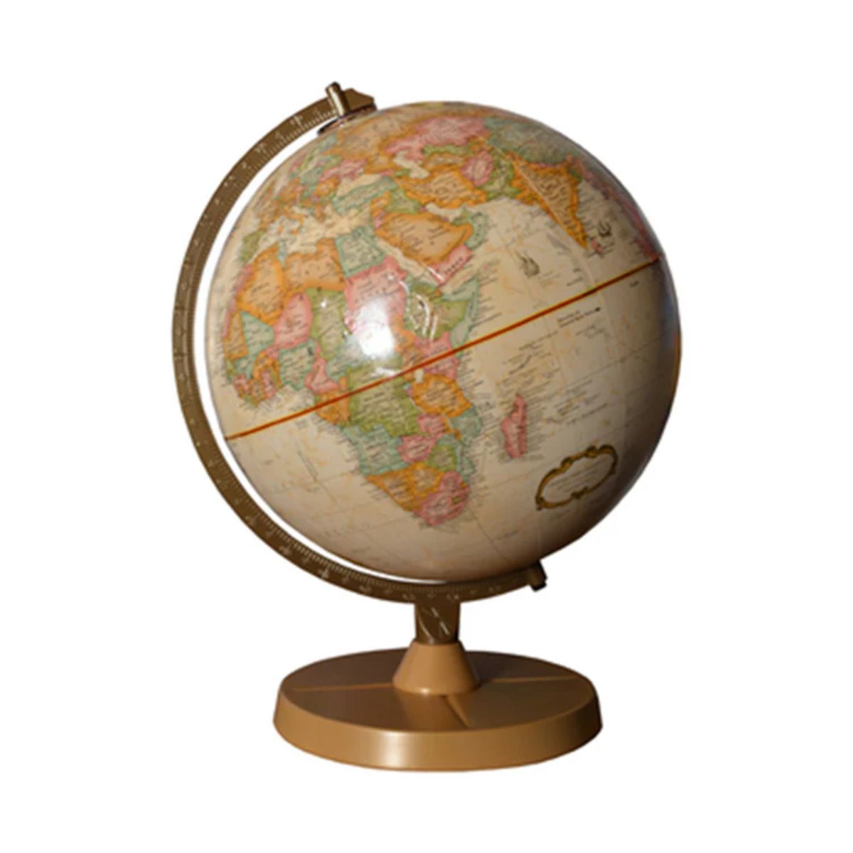 GENERICO - GLOBO TERRAQUEO 30CMS SEPIA BASE Y ARCO METAL