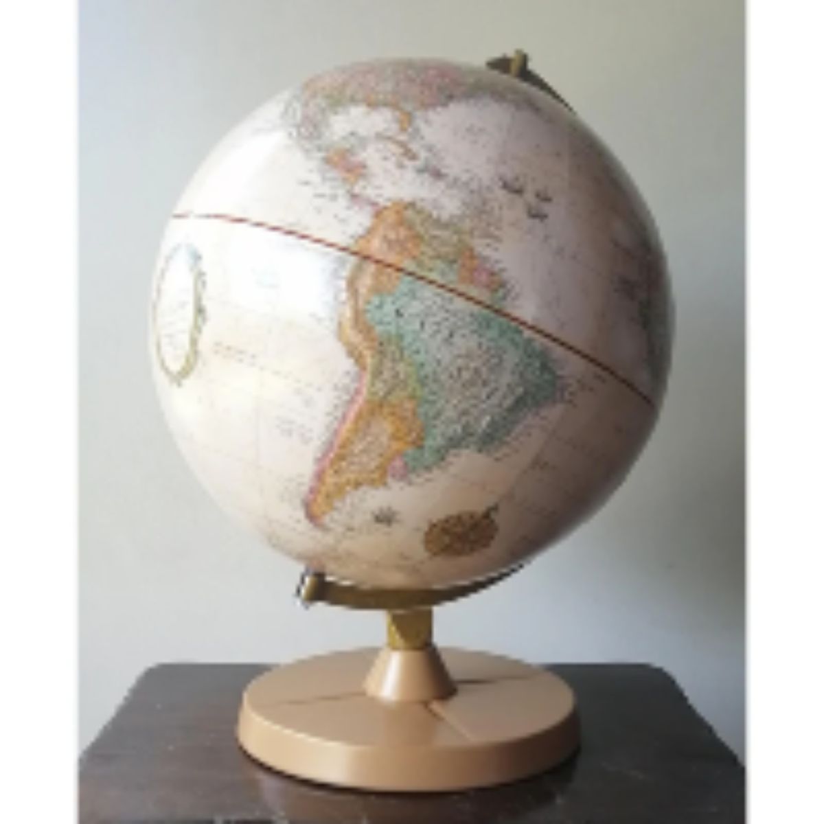 GENERICO - GLOBO TERRAQUEO 30CMS SEPIA BASE Y ARCO METAL