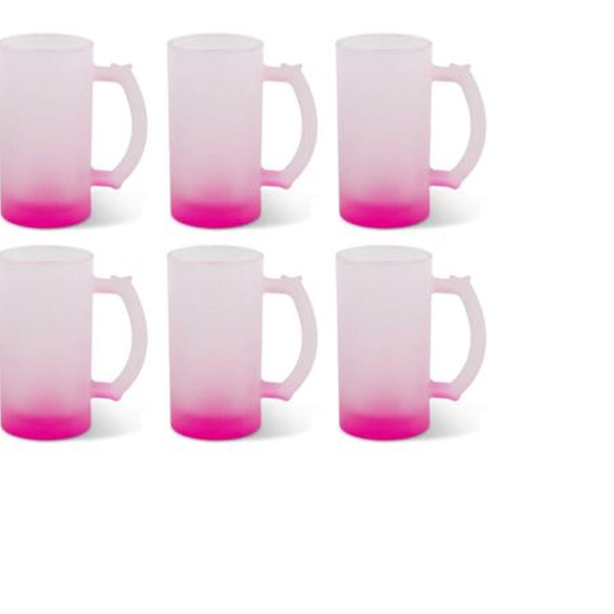 GENERICO - Pack 6 Shoperos Empavonados Para Sublimación 475 ml fucsia