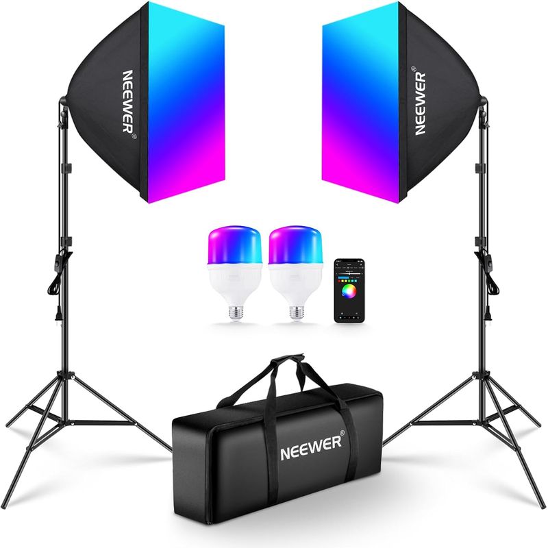 NEEWER - Kit Softbox LED RGB 24W Neewer NK800