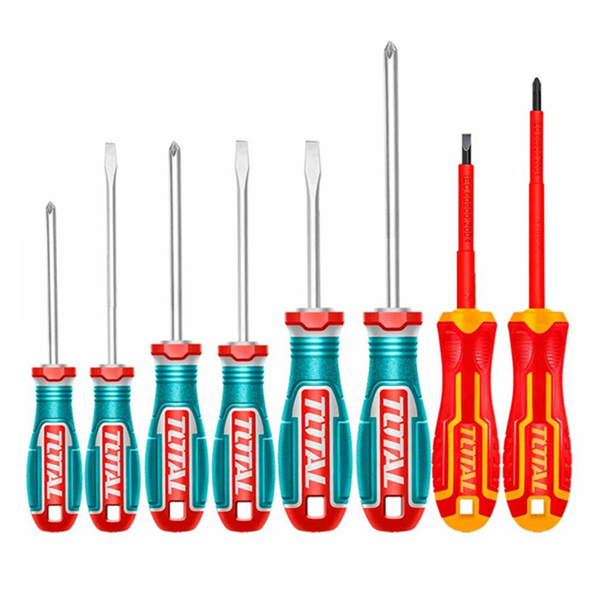 TOTAL TOOLS - Kit Set Juego Destornilladores 8 Piezas Total Tksds0836