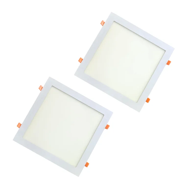 2 Focos Panel Led 18W Cuadrado Embutido 220V Luz Neutra