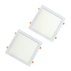 WANT - 2 Focos Panel Led 18W Cuadrado Embutido 220V Luz Neutra